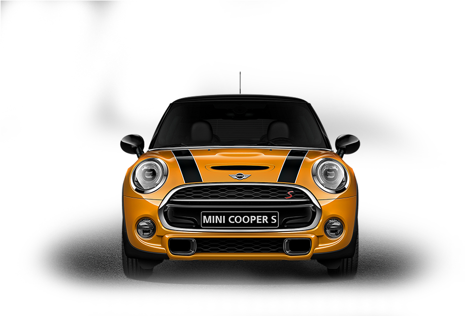 Yellow Mini Cooper Png High-quality Image - Mini Front Png (1258x637), Png Download