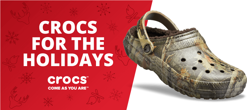 Crocs For The Holidays Crocs For The Holidays - Crocs (1000x425), Png Download
