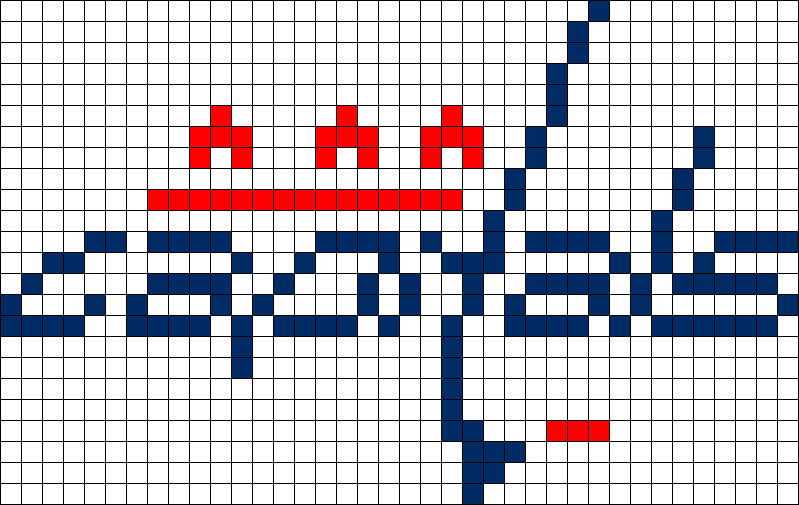 Washington Capitals 1 Perler Bead Pattern / Bead Sprite - Nhl Logo Pixel Art (799x505), Png Download