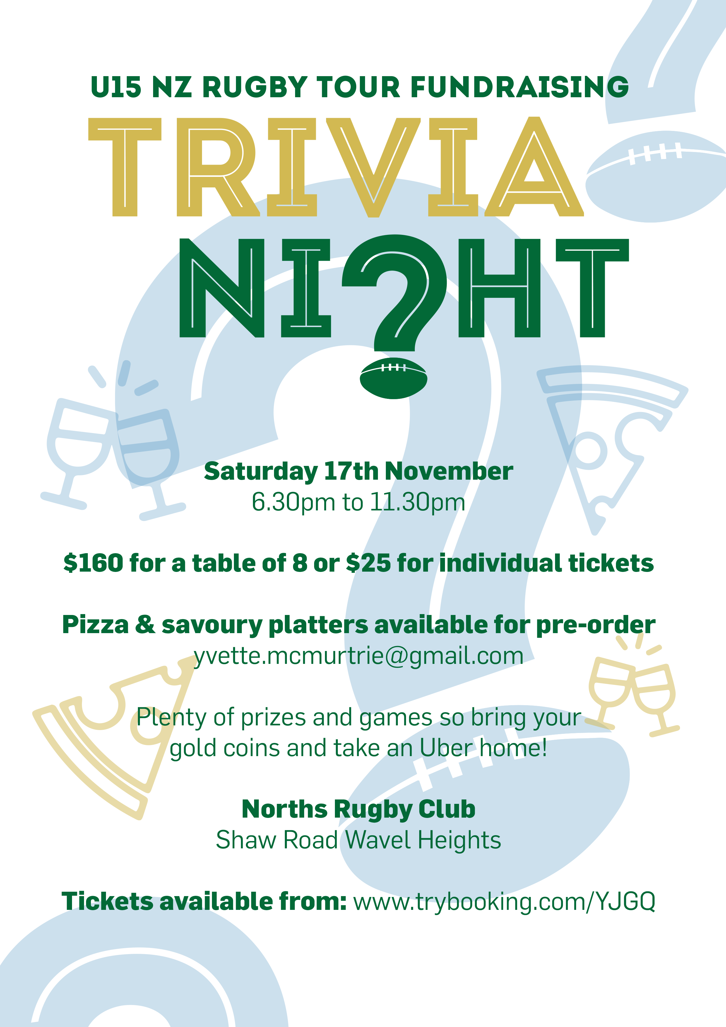 St Pats U15 Rugby Tour Nz 2019 Trivia Po - Poster (2480x3507), Png Download