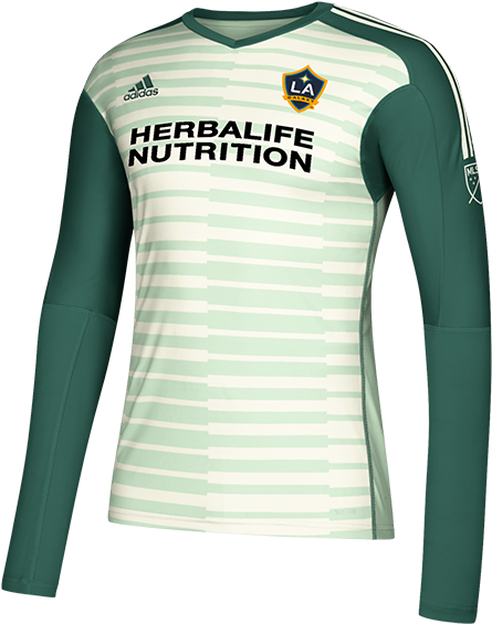 La Galaxy Goalkeeper Long Sleeve Jersey - Shirt Goalkeeper Green (500x667), Png Download