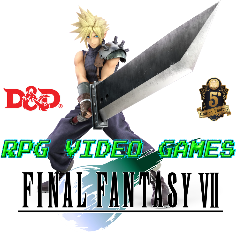 Final Fantasy 7 Cloud Strife Dnd 5e - Smash Bros Cloud Final Fantasy (1000x1000), Png Download