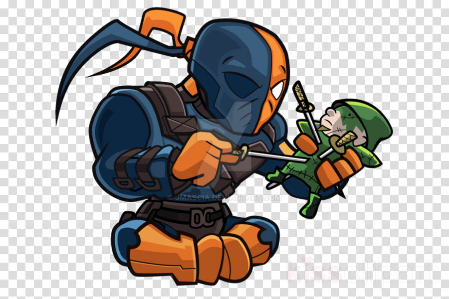 Death Stroke Png Clipart Deathstroke Green Arrow - Deathstroke Cartoon (900x600), Png Download