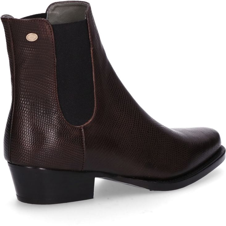 Chelsea Boot Goodyear Printed Leather Dark Brown - Boot (840x840), Png Download