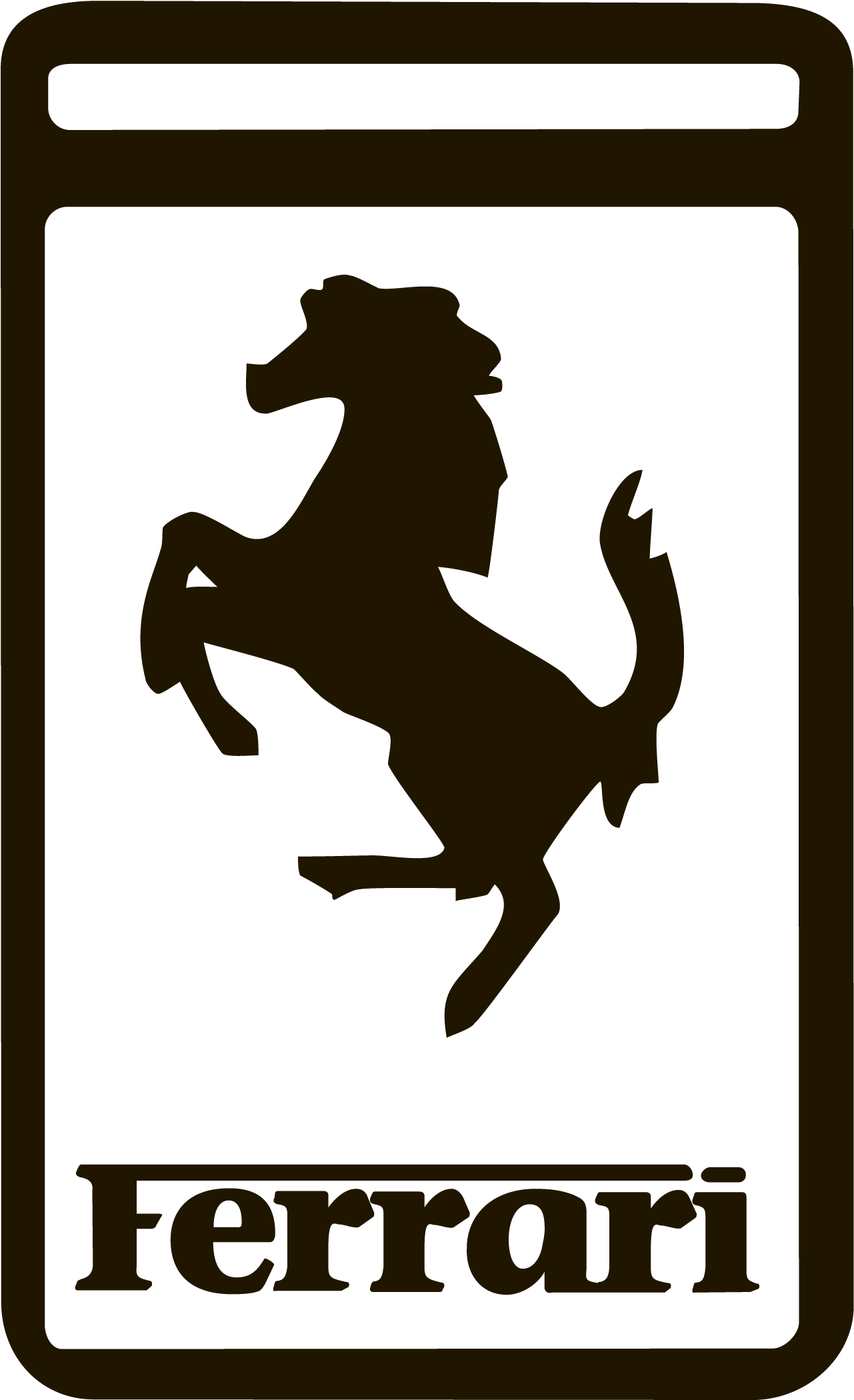 Ferrari Logo Ferrari Zeichen Vektor Bedeutendes Logo - Famous Ferrari Logos Black And White (3840x2160), Png Download