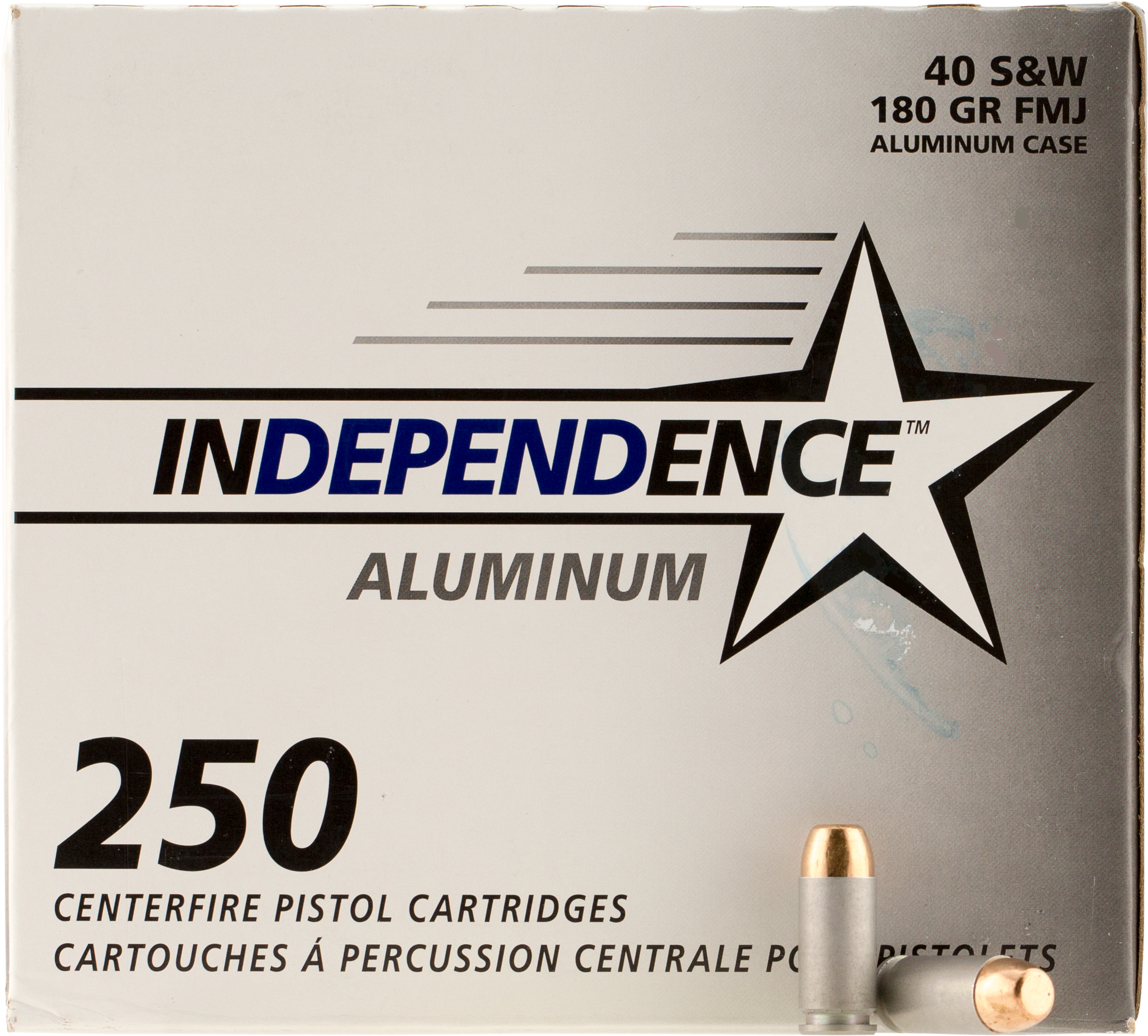 Cci Ial40180250 Independence 40 S&w 180 Gr Fmj Aluminum - Independence Ammo (2265x2081), Png Download