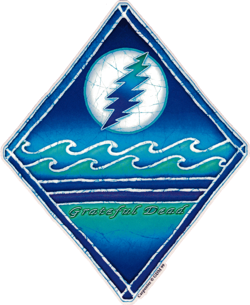 Grateful Dead Lightening Moon - Sticker (819x1000), Png Download