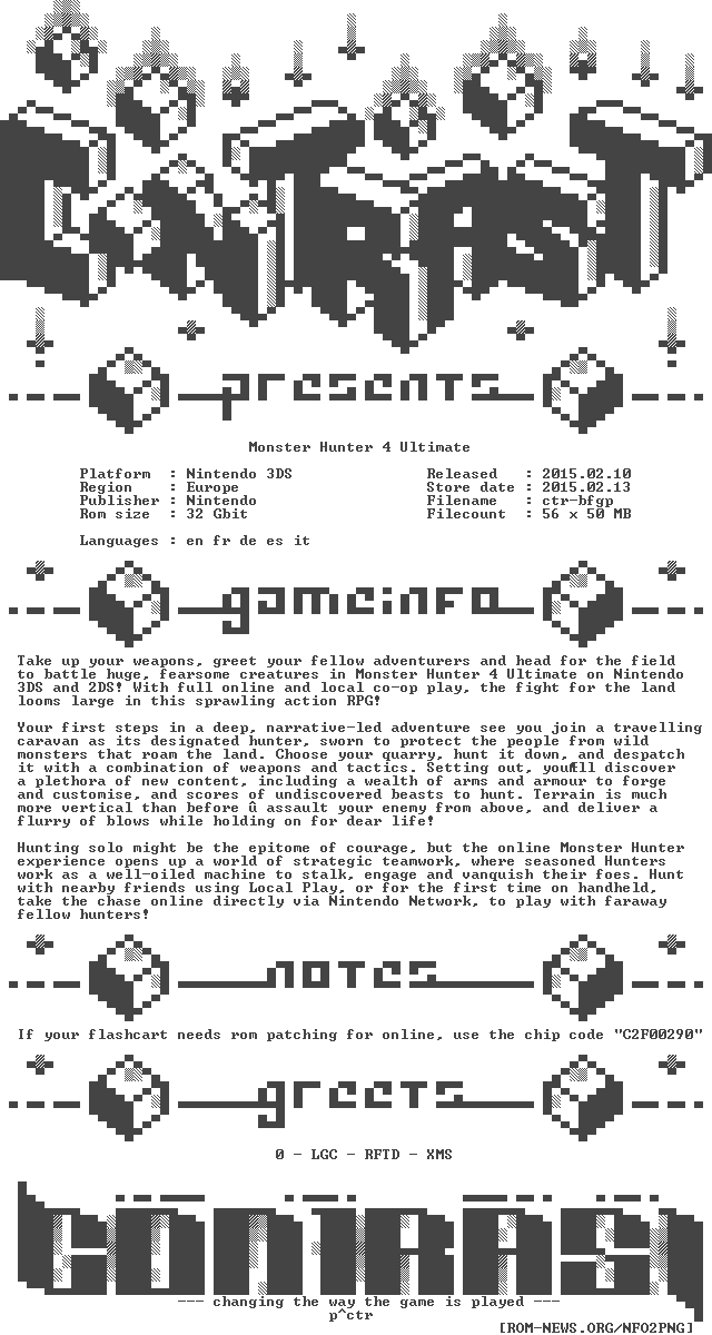 Monster - Hunter - 4 - Ultimate - Eur - 3ds-contrast - Nintendo 3ds (640x1200), Png Download