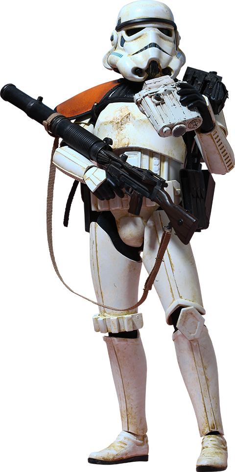 81" Star Wars Sixth Scale Figure Sandtrooper - Hot Toys Sandtrooper 1:6 (star Wars) (480x964), Png Download