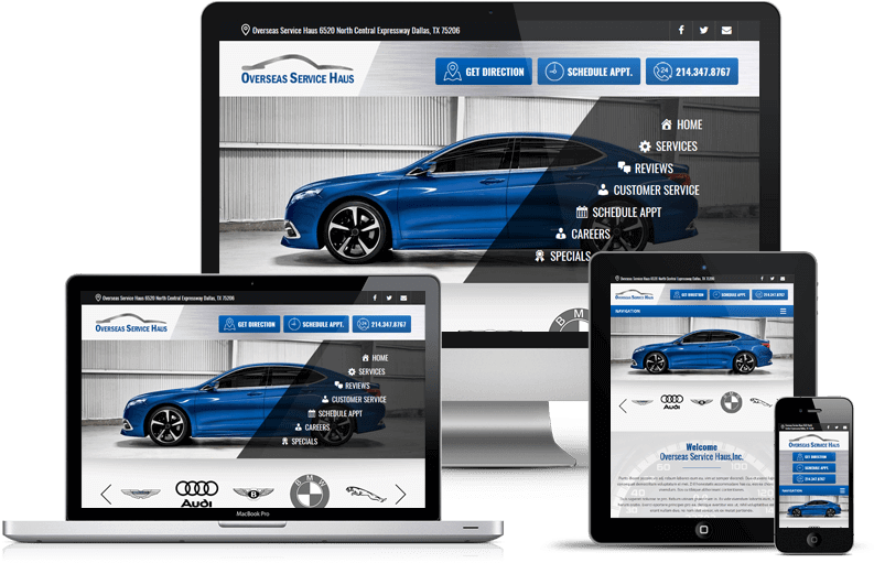 Mobile Driven Website Auto Repair - Auto Repair Website Responsive (800x510), Png Download
