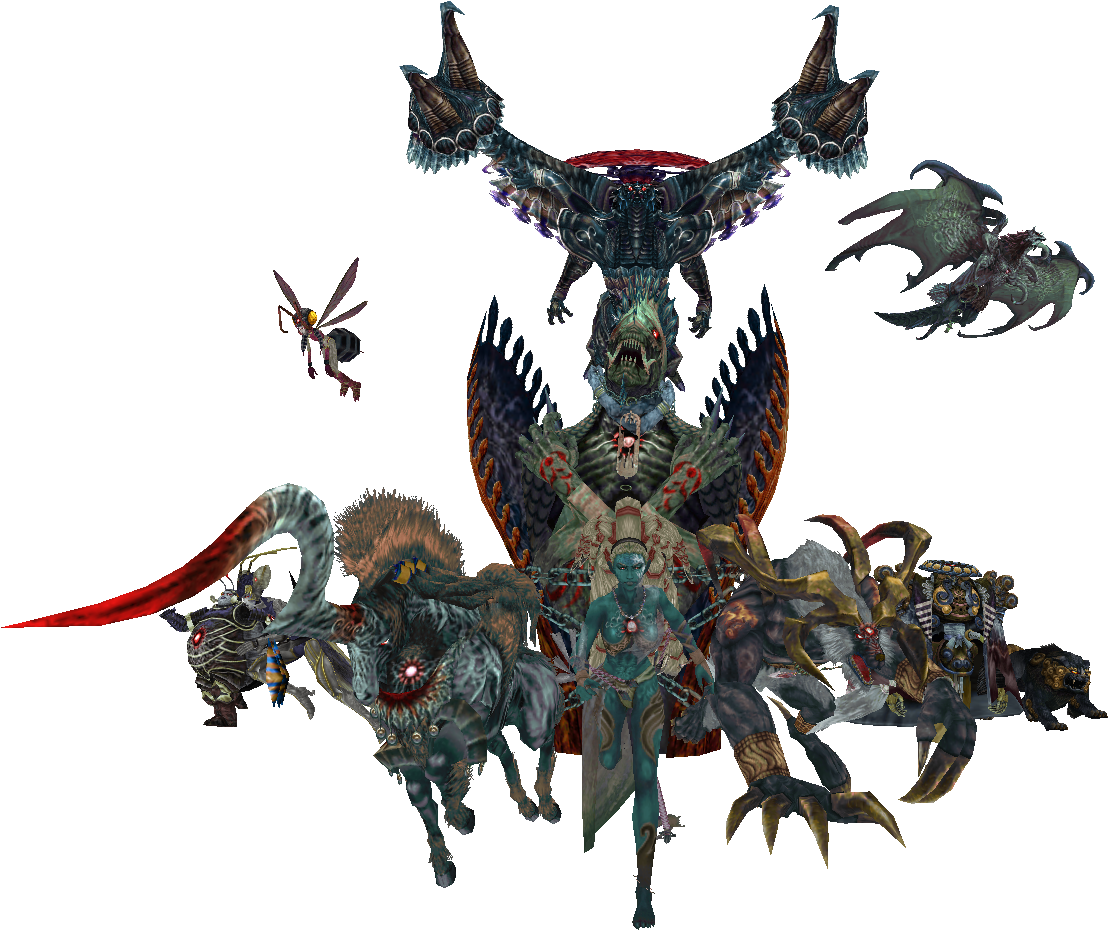 The Dark Aeons Final Fantasy X-2 - Aeon Final Fantasy (1266x929), Png Download