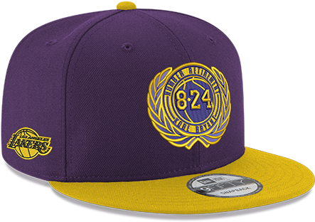 Kobe Bryant 9fifty Gold & Purple Retirement Patch Snapback - Baseball Cap (500x667), Png Download