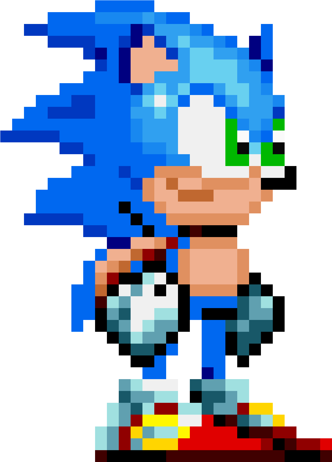 Sonic Mania Modern Classic Sprite - Sonic Mania Sonic Sprite (1200x1640), Png Download