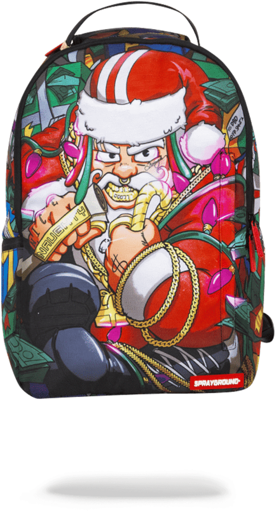 Sprayground Bad Santa Backpack Png Pink Rugrats Book - Sprayground Santa (900x1148), Png Download