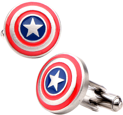 Captain America Cufflinks (600x600), Png Download