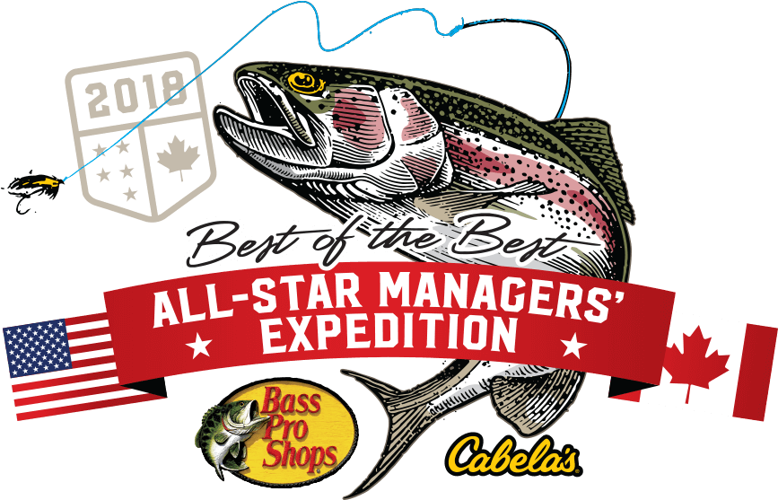 Trout Logo - Bass Pro Shops (891x572), Png Download