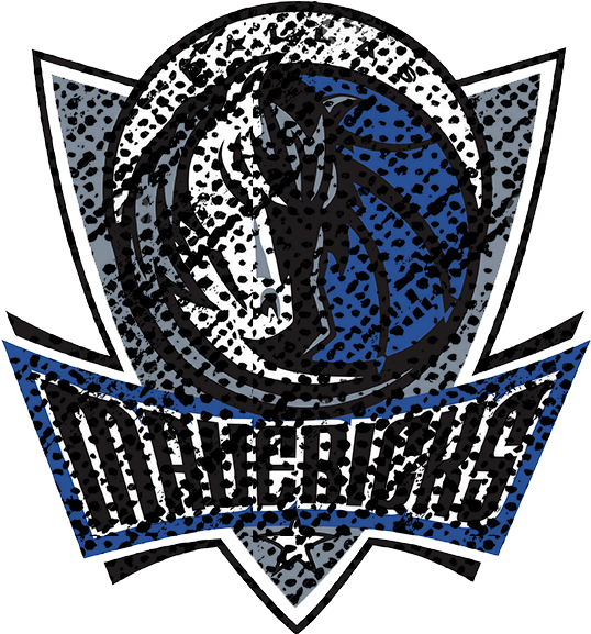 Dallas Mavericks 2001 Present Primary Logo Distressed - Portland Trail Blazers Vs Dallas Mavericks (822x1086), Png Download