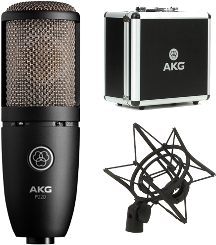 Akg P220 Large Diaphragm Condenser Microphone - Akg Microphones P220 (666x518), Png Download