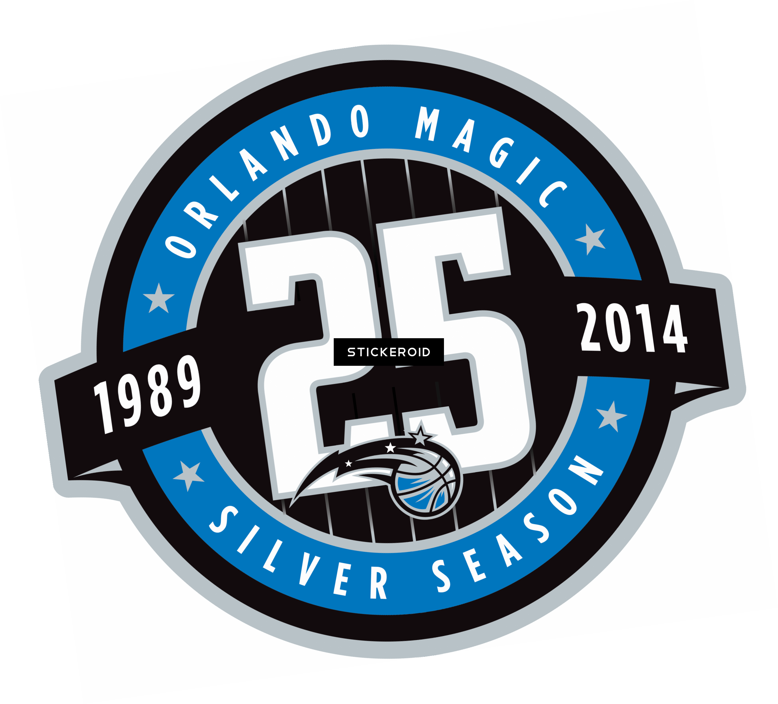 Orlando Magic Basketball - Orlando Magic Anniversary Logo (2541x2298), Png Download