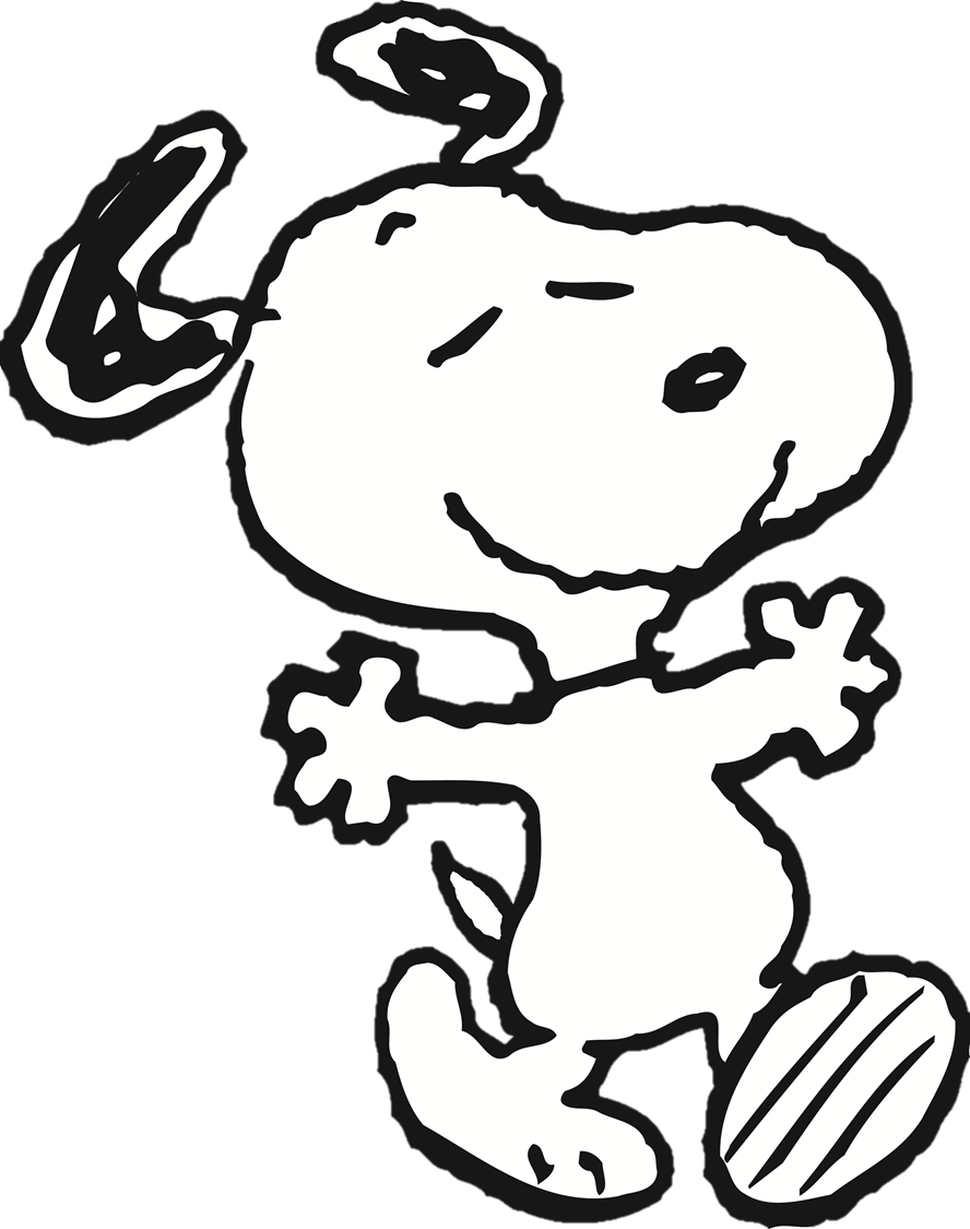 Metlife Logo Png - Snoopy Black And White (888x1125), Png Download