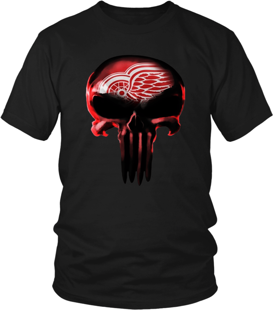 Punisher Detroit Red Wings Hockey T-shirt - Music For The Masses T Shirt (1024x1024), Png Download