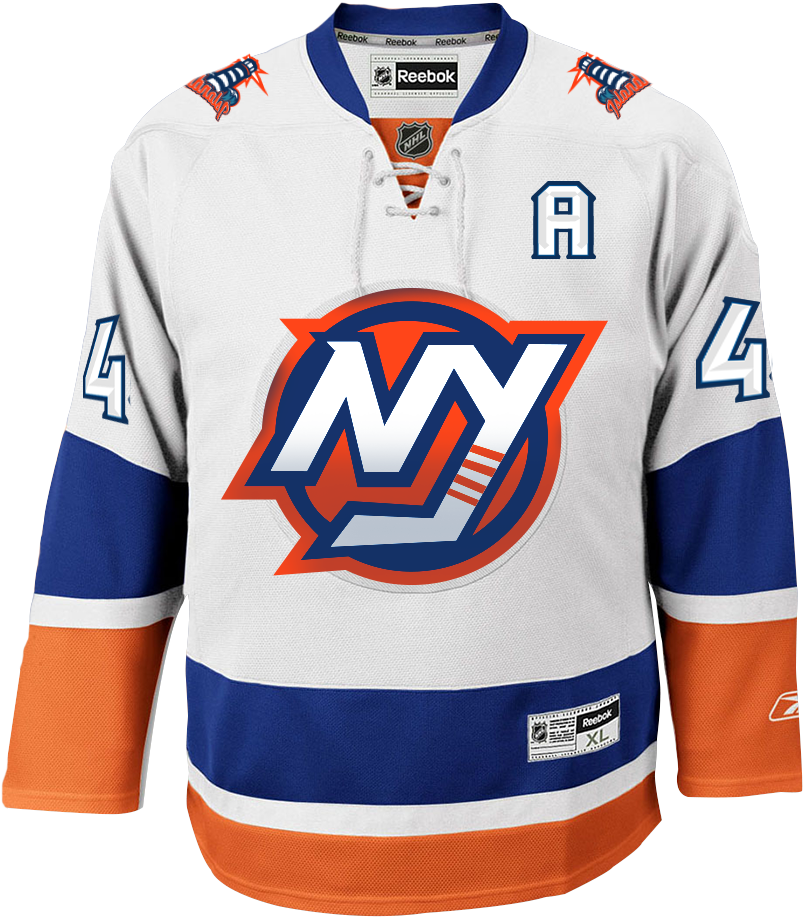 New York Islanders Rebrand Kurtcodes - New York Islanders Away Jersey (1000x1000), Png Download