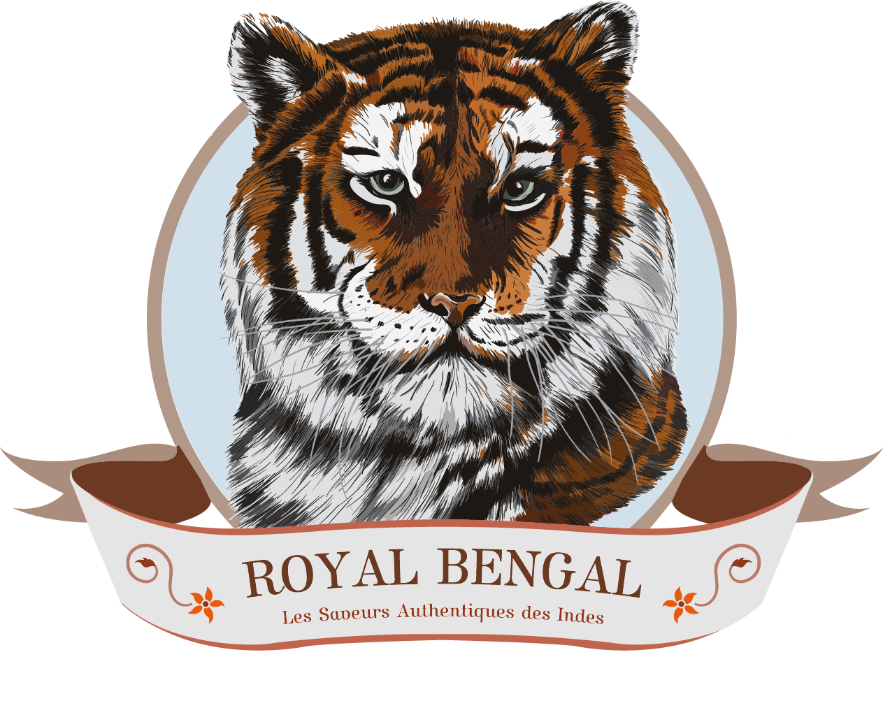 Le Royal Bengal - Royal Bengal Tiger Logo (1263x1013), Png Download
