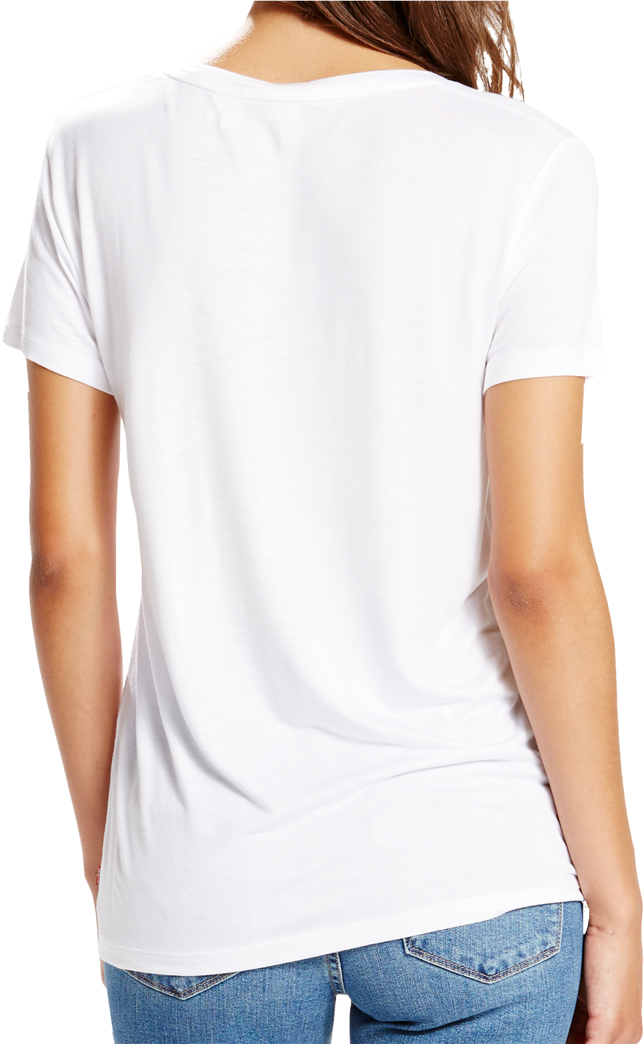 Levis Shirt Weiss V Neck Rückansicht - Photo Shoot (1037x1500), Png Download