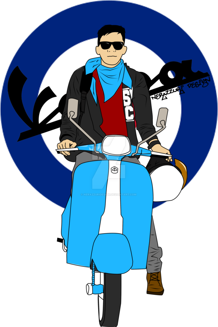 Previous - Kartun Vespa (730x1095), Png Download