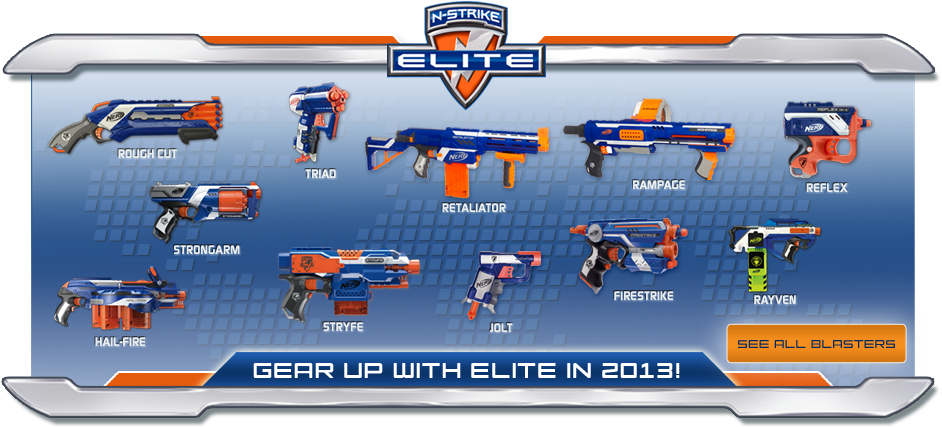 Elet Nerf Gu - Nerf Elite Todas (960x450), Png Download