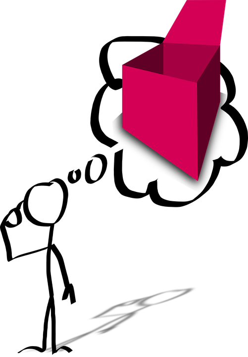 Boxed Thinking - Thinking Clip Art (501x720), Png Download