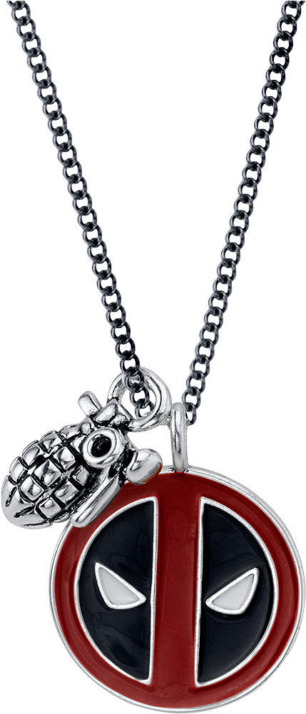 Deadpool Merc With A Mouth Necklace Jewelry - Michael Kors Padlock Pendant Necklace (480x1000), Png Download