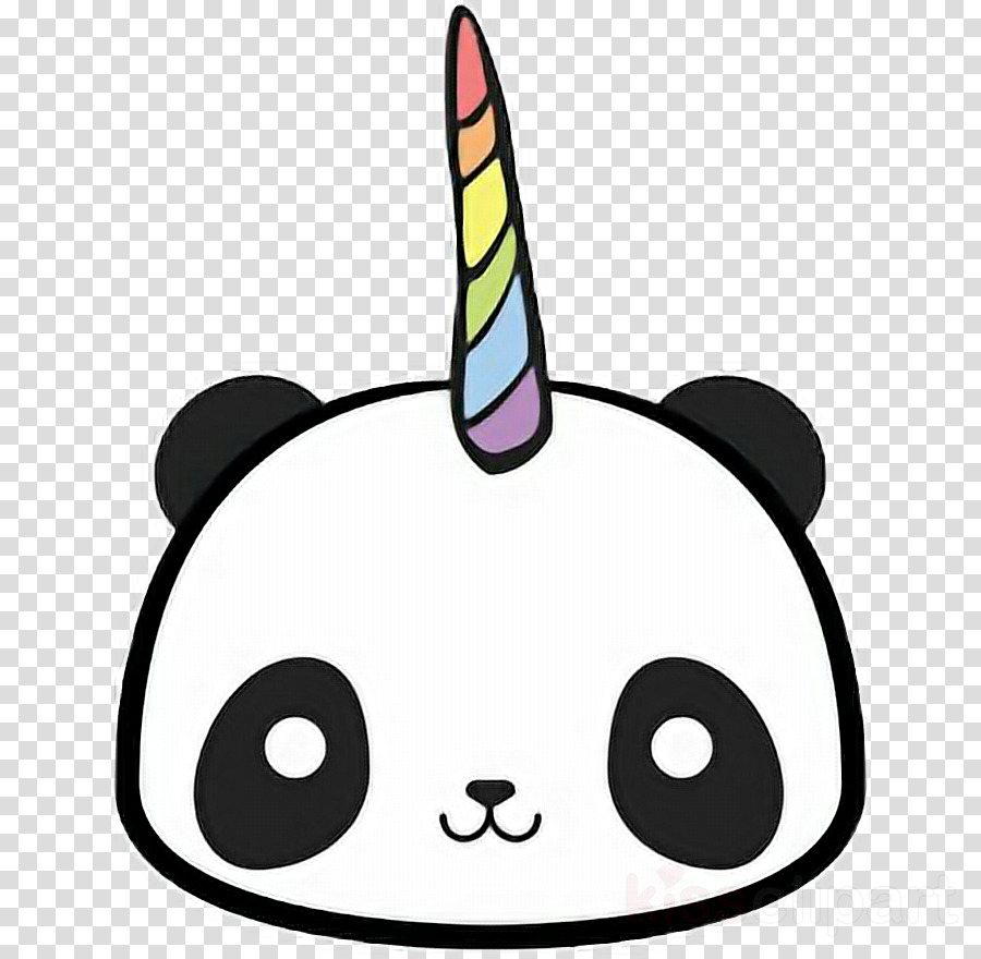 Kawaii Panda Unicorn Clipart Giant Panda T-shirt Clip - Imagens De Panda Unicórnio (900x880), Png Download