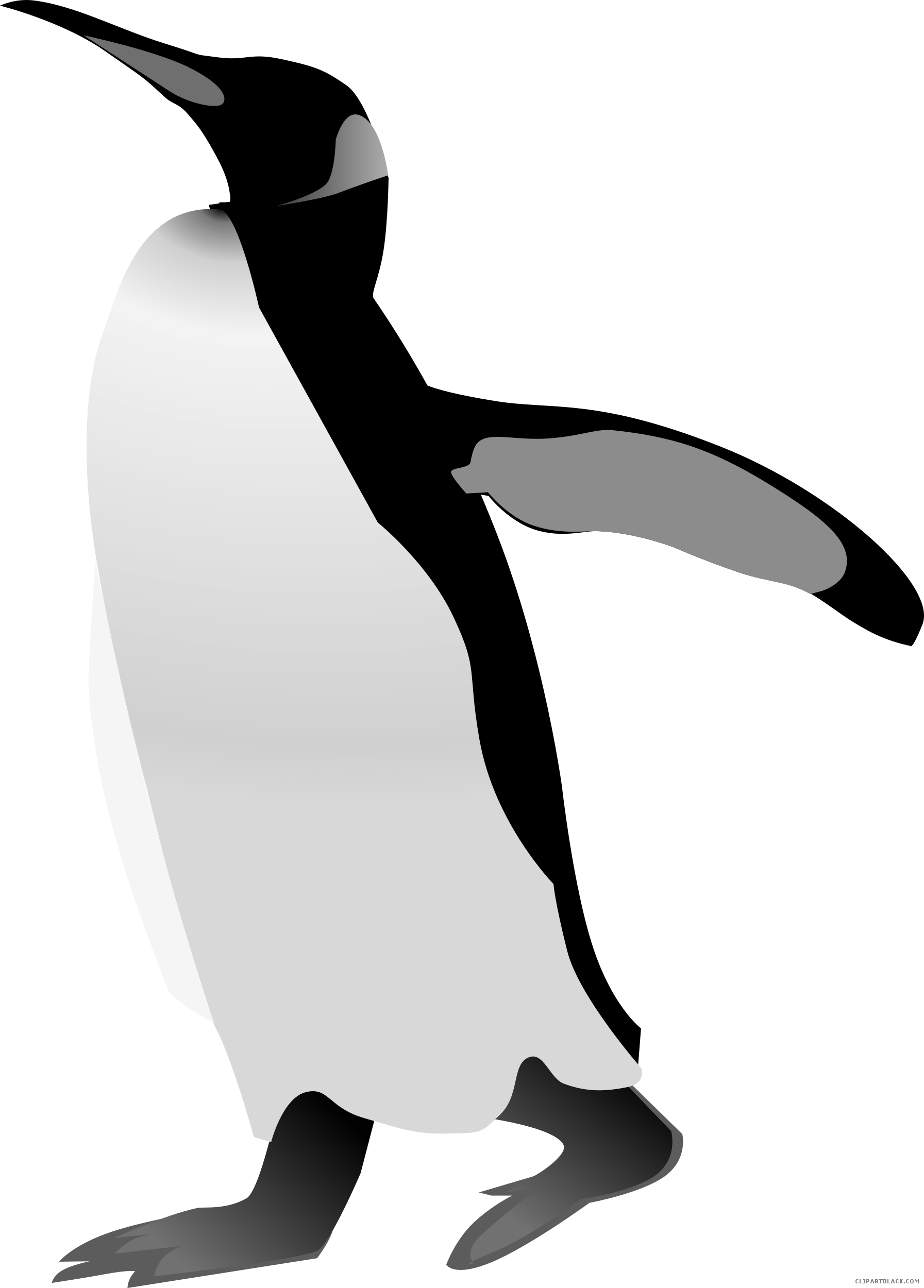 Png Black And White Library Clipartblack Com Animal - Emperor Penguin Cartoon (1793x2500), Png Download