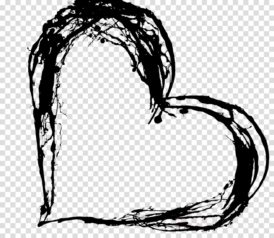 Black Heart Clipart Black And White Heart Clip Art - Heart Outline Png (900x780), Png Download