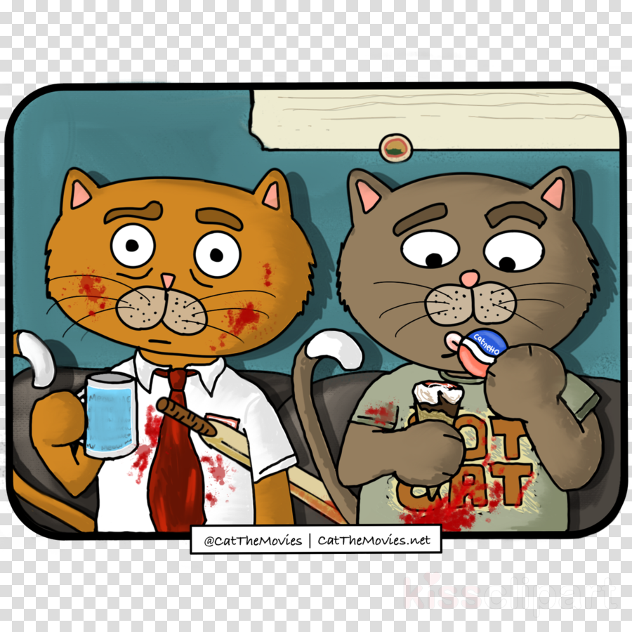 Film Clipart Cat Film Cartoon - Cat (900x900), Png Download
