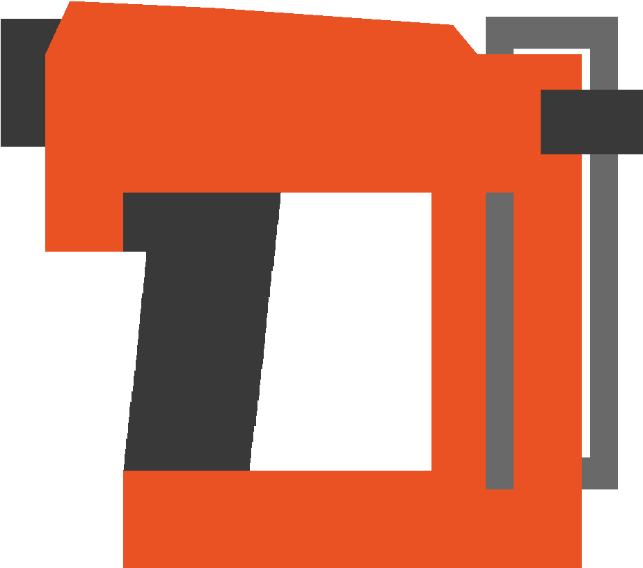 Nail Clipart Thumbnail - Orange Nail Gun Air (1024x1024), Png Download