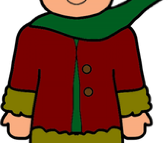 Scarf Clipart Transparent Background - Boy Wearing Woolen Clothes Clipart (640x480), Png Download