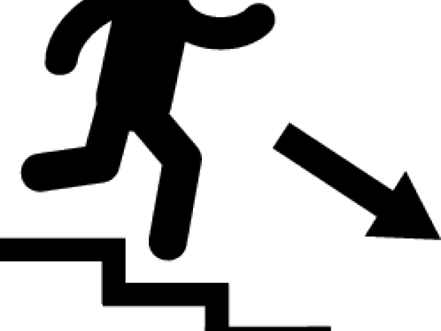 Stairs Clipart Walking Down (640x480), Png Download