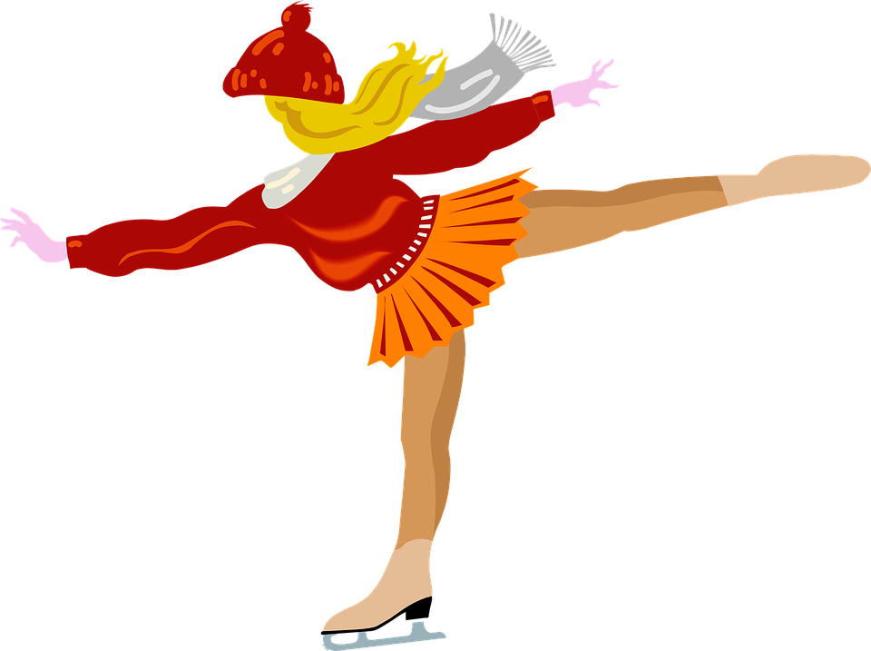Scarf Clipart Dress - Png Ice Skating Clipart (960x717), Png Download
