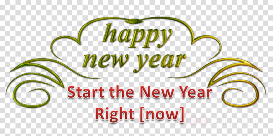 New Year Clipart New Year's Day - Illustration (900x450), Png Download