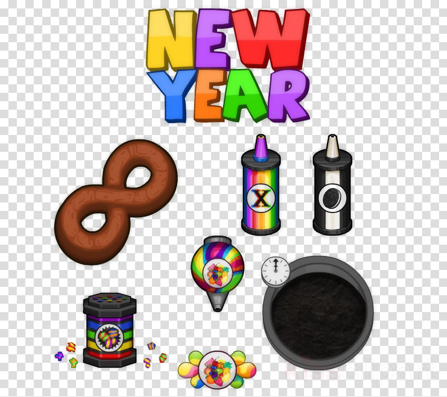 Happy New Year Clipart Papa's Bakeria Papa's Freezeria - Happy New Year (900x800), Png Download