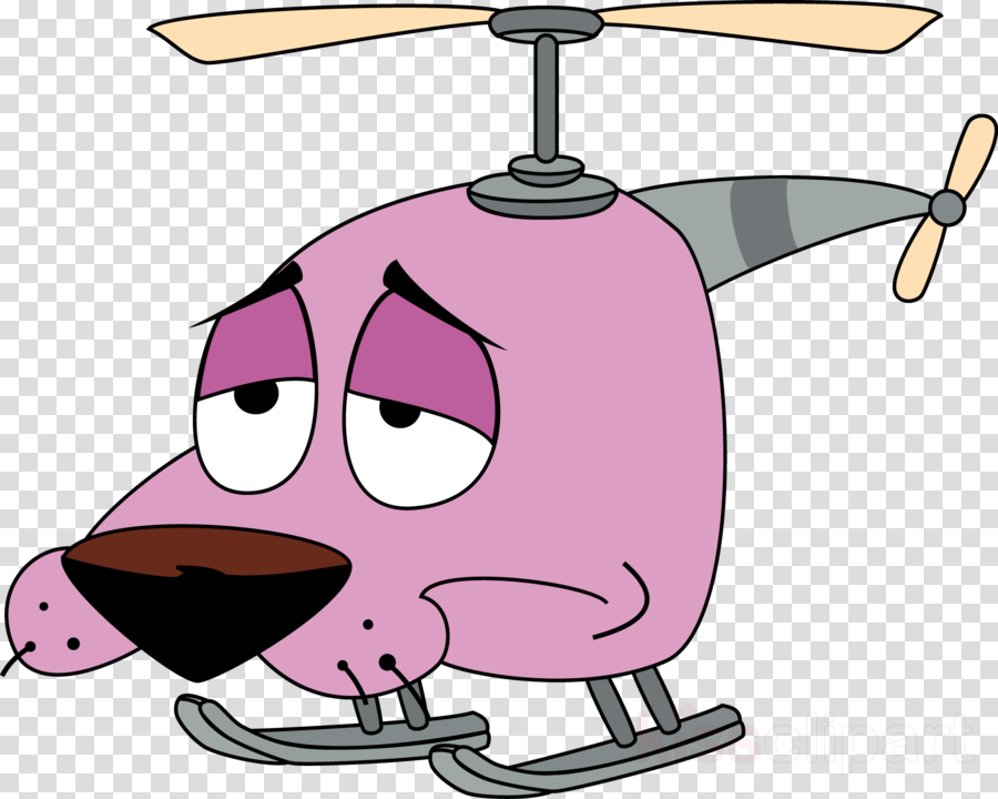 Courage The Cowardly Dog Helicopter Clipart Muriel - Png Courage (900x720), Png Download