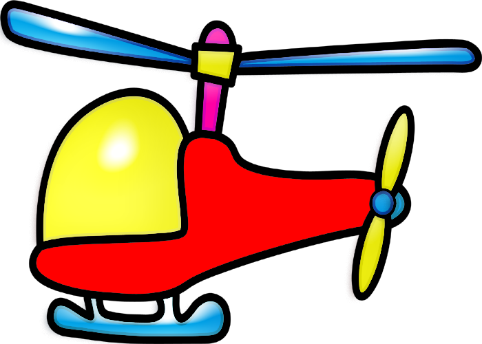 Helicopter Clipart Toy Helicopter - Cute Helicopter Clip Art (700x500), Png Download