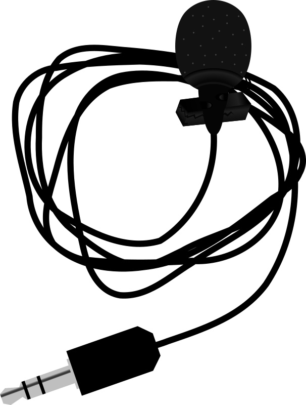 Lavalier Microphone With Messy Cable Lavalier Microphone Full Size Png Download Seekpng