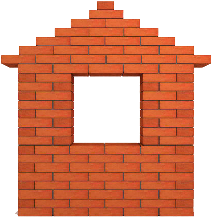 Clipart Brick Wall House A House Brick Wall Drawing Full Size Png Download Seekpng