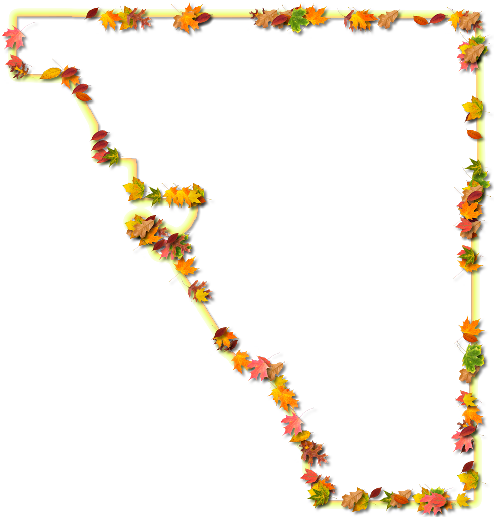 A Yellow And Orange Outline Map Of Osceola With Fall (977x1024), Png Download