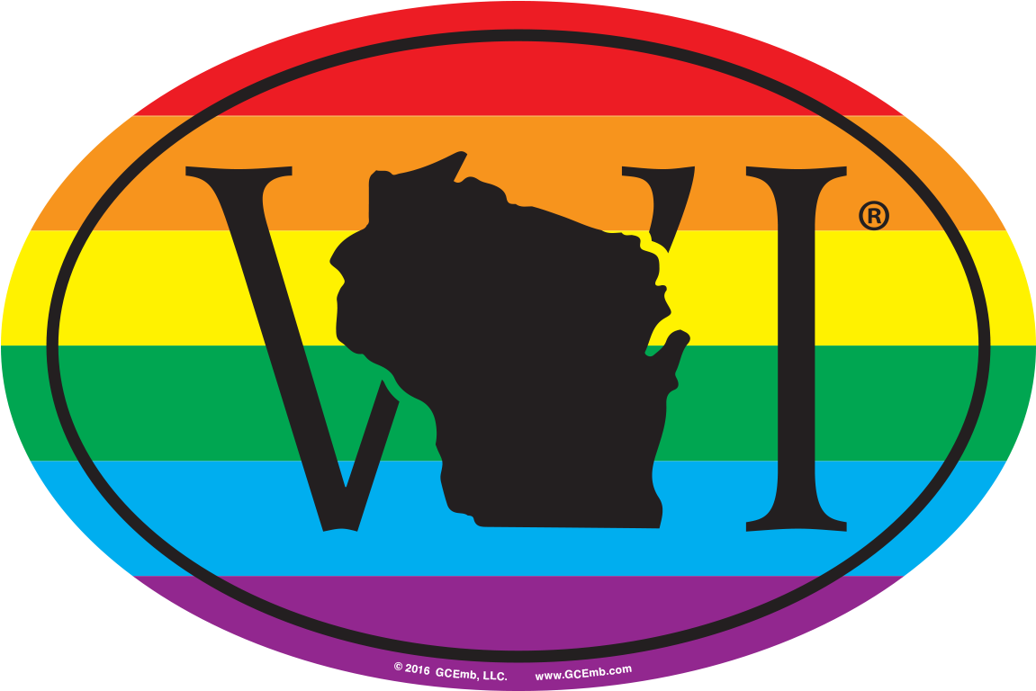 Wi Wisconsin Lgbt Removable X Euro Stickers By Gcemb, - Wisconsin Lgbt (1200x1200), Png Download