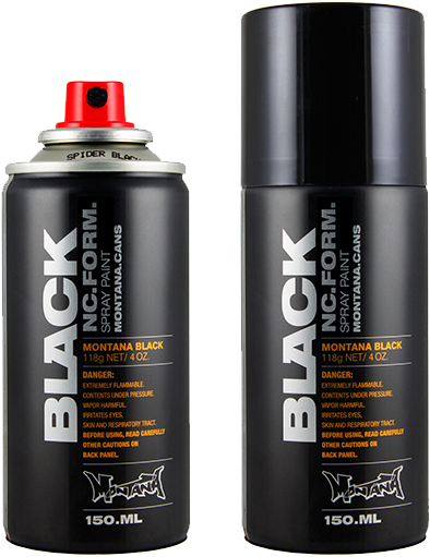 Montana Spraycan Black 150ml Spider Silver (600x600), Png Download
