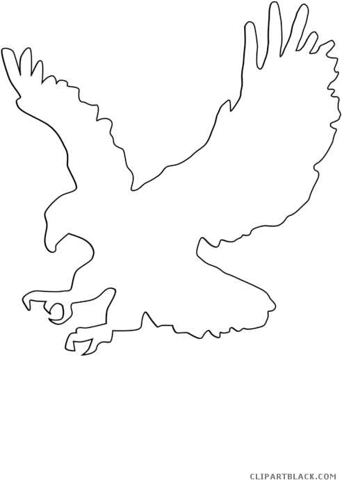 Animal Free Black White Images Clipartblack - Bald Eagle (495x700), Png Download